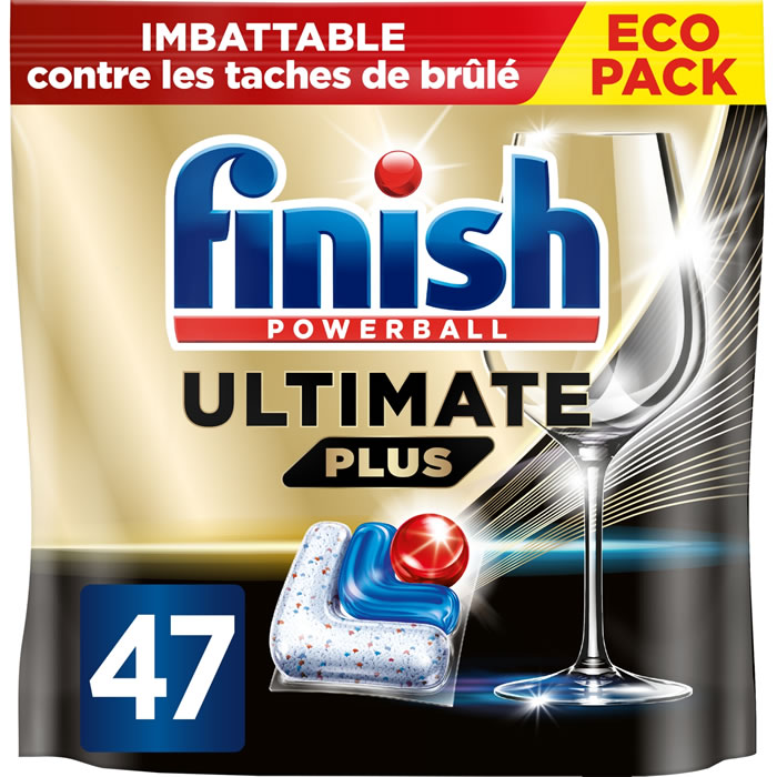 FINISH Powerball Ultimate Plus Tablettes lave-vaisselle tout en 1 47 tablettes
