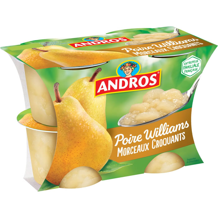 ANDROS – Dessert de poire 4 x 100g
