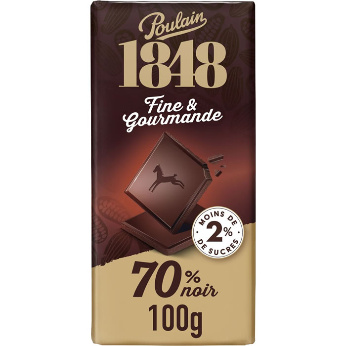 POULAIN Fine & Gourmande – Chocolat noir 70% 100g