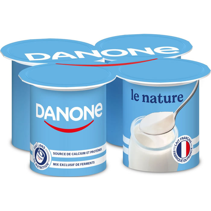 DANONE Le Nature – Yaourts nature 4 x 125 g