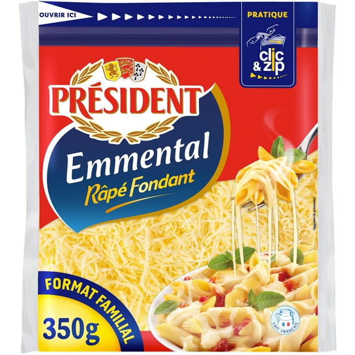 PRESIDENT – Emmental râpé – 350g