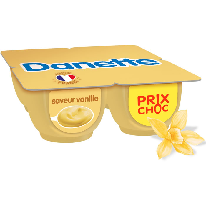 DANETTE – Crème dessert à la vanille 4 x 125g