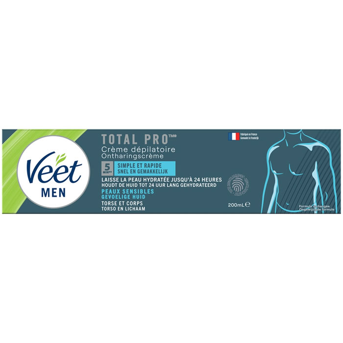 VEET Men – Crème dépilatoire torse et corps 200 ml