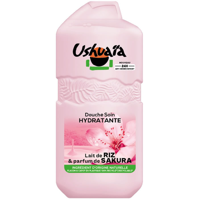 USHUAIA Hydratant – Gel douche au lait de riz et parfum de sakura 280 ml