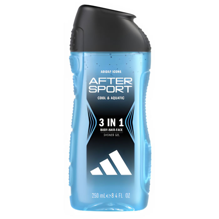 ADIDAS After Sport – Gel douche homme hydratant 3en1 250 ml