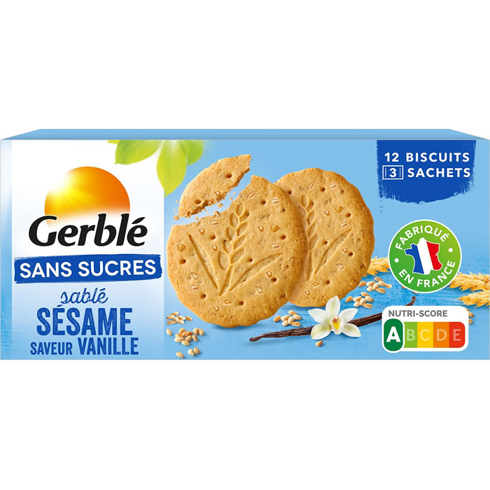 Biscuits sans sucres sésame et vanille GERBLE