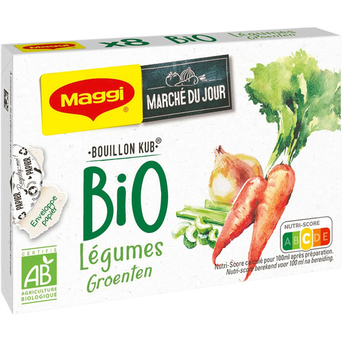 MAGGI KUB – Bouillon de légumes en cube bio – 80g