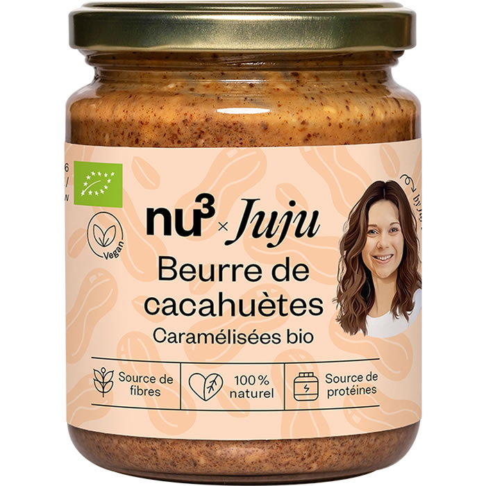 NU3 Juju Fitcat – Beurre de cacahuètes caramélisées bio 250 g