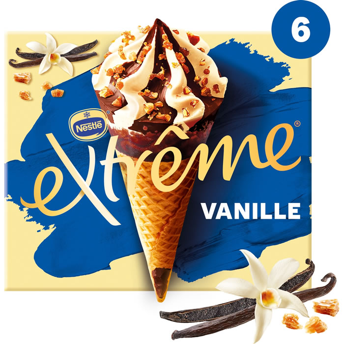 EXTRÊME – Cônes glacés à la vanille 6x71g