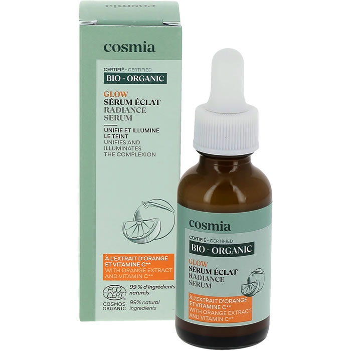 COSMIA Sérum visage à l’extrait d’orange et vitamine C bio – 30ml
