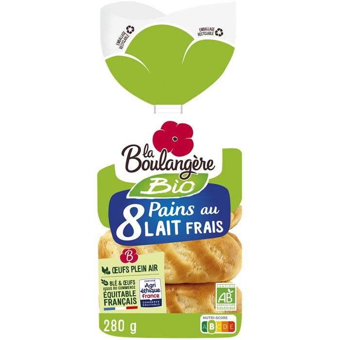 LA BOULANGERE – Pains au lait bio 280g