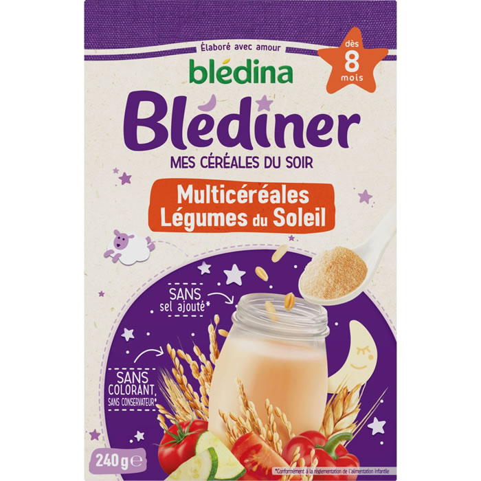 BLEDINA Blédîner – Céréales en poudre légumes du soleil dès 8 mois 240 g