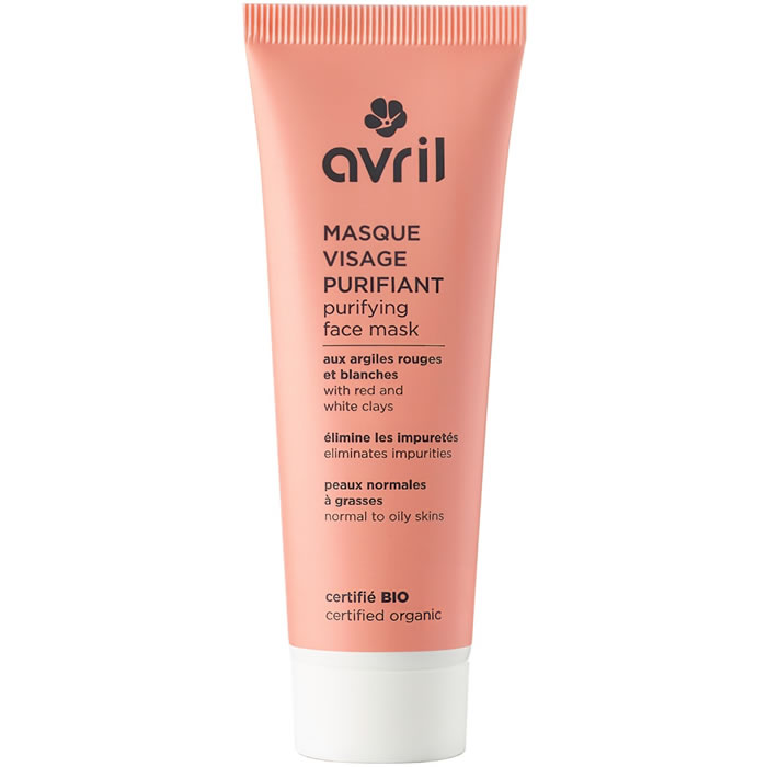 AVRIL – Masque visage purifiant aux argiles rouges et blanche bio 50 ml