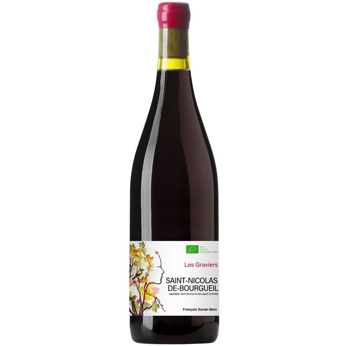 Vin rouge bio AOP SAINT-NICOLAS-DE-BOURGUEIL Les Graviers 75 cl