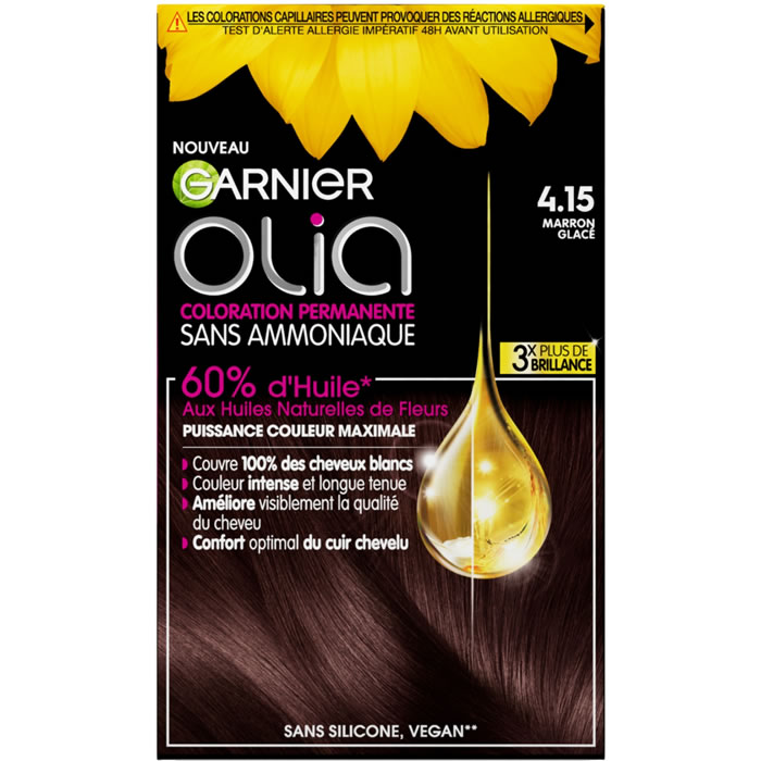 GARNIER Olia – Coloration permanente marron glacé 4.15