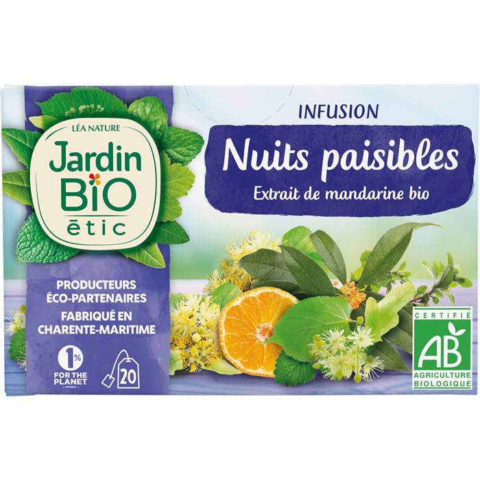 JARDIN BIO Étic Infusion nuits paisibles bio (20 sachets, 30g)
