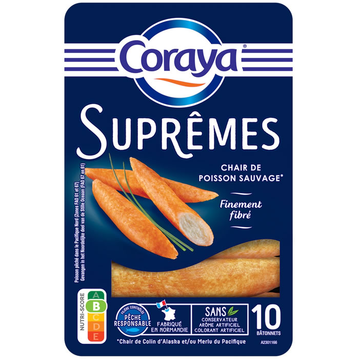 CORAYA – Suprêmes Bâtonnets de surimi 156 g