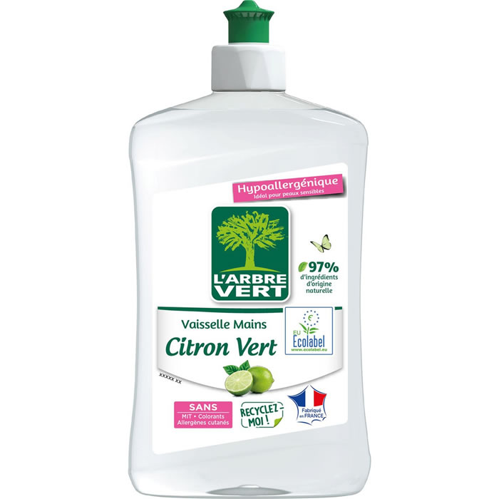 L’ARBRE VERT Vaisselle mains citron vert 500 ml