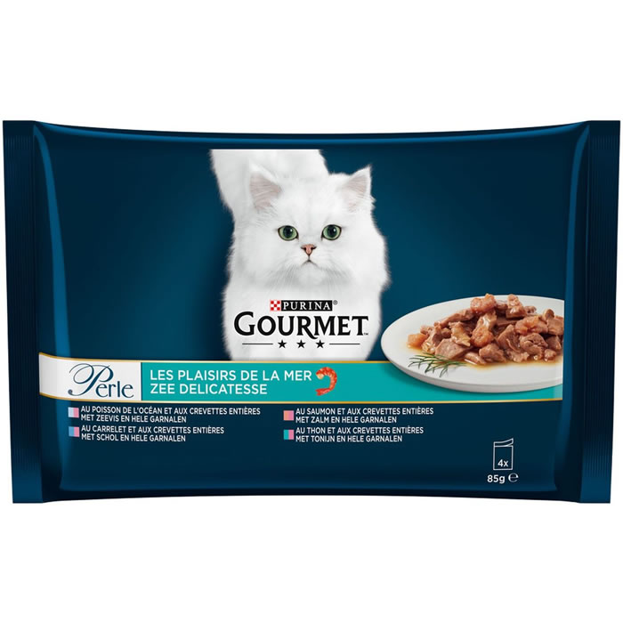 PURINA Gourmet Perle – Pâtée pour chats (4 x 85 g)