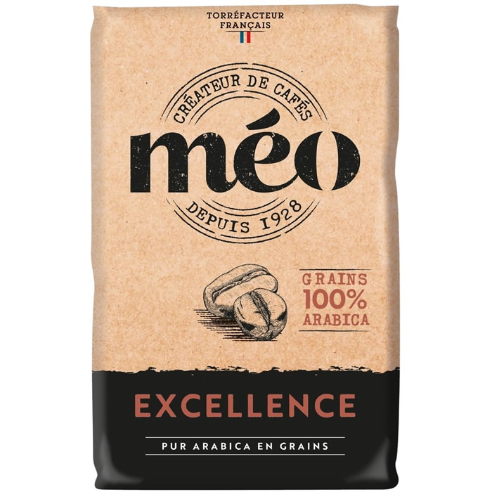 MEO Excellence – Café en grain pur arabica Grand Format 1kg