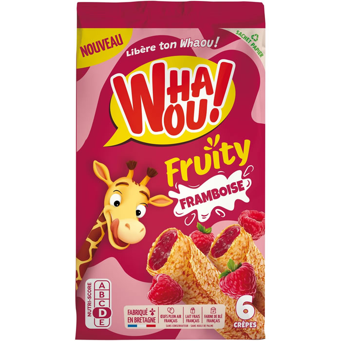 WHAOU – Crêpes fourrées à la framboise 180g