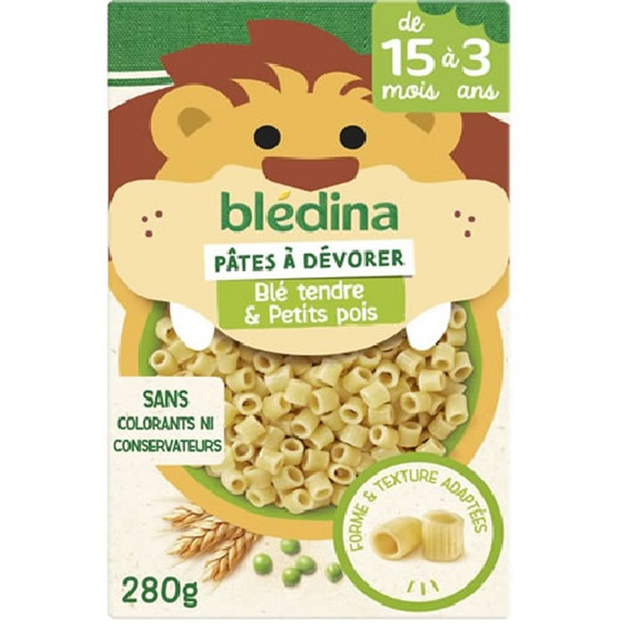 BLEDINA – Pâtes au blé et petits pois 280 g
