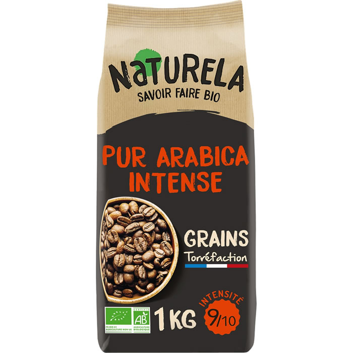 NATURELA – Café en grain pur arabica N°9 bio Grand Format 1kg