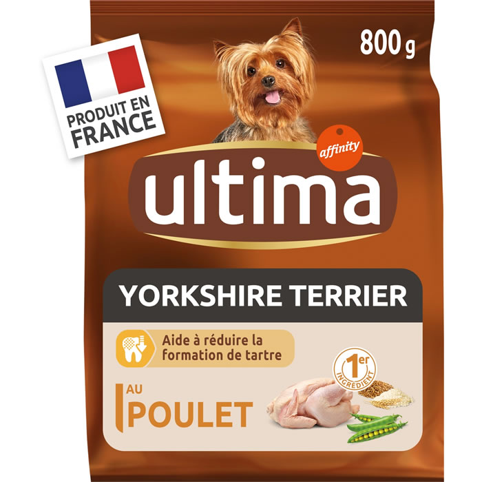 ULTIMA Spécial Yorkshire – Croquettes pour chien -10 kg au poulet (800 g)