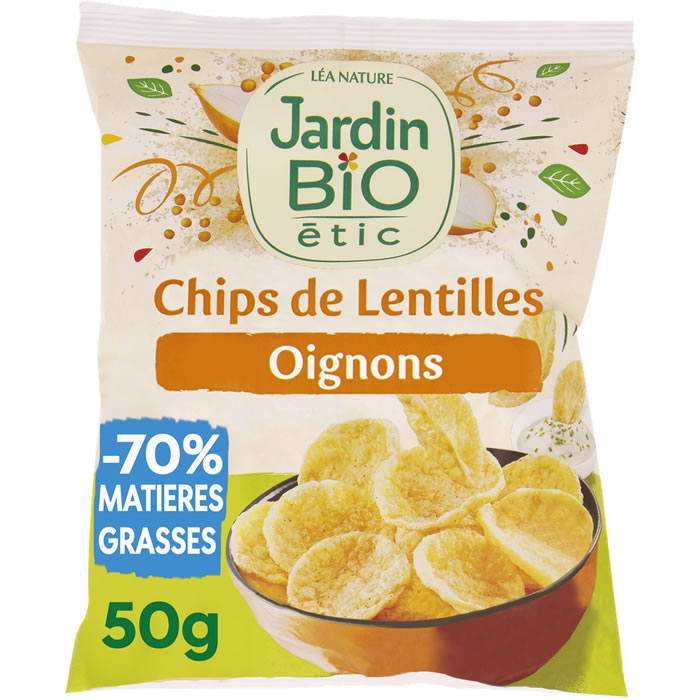 JARDIN BIO Étic – Chips de lentilles saveur oignon bio 50g