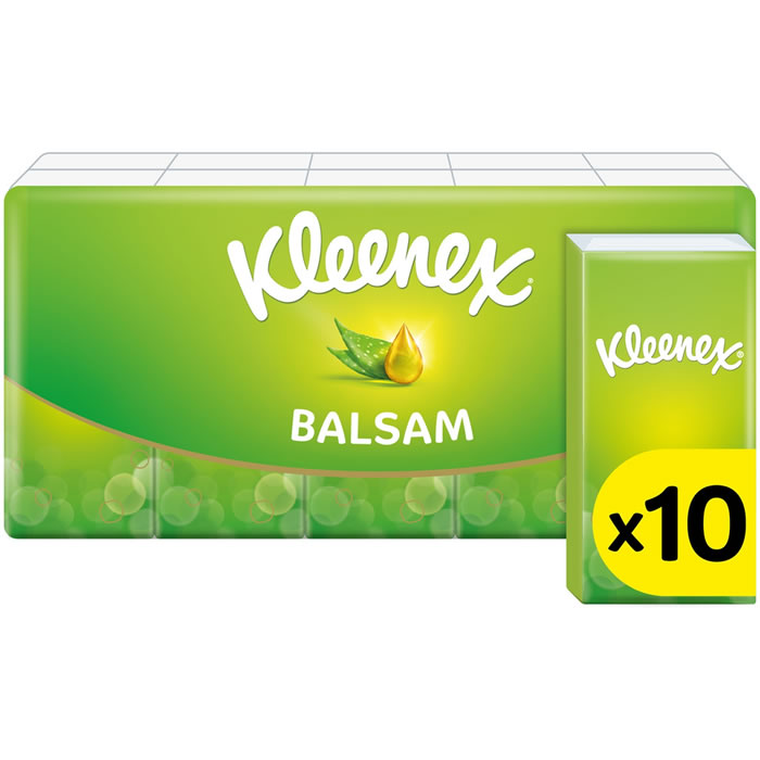 KLEENEX Balsam Mouchoirs étuis à l’aloe vera x10
