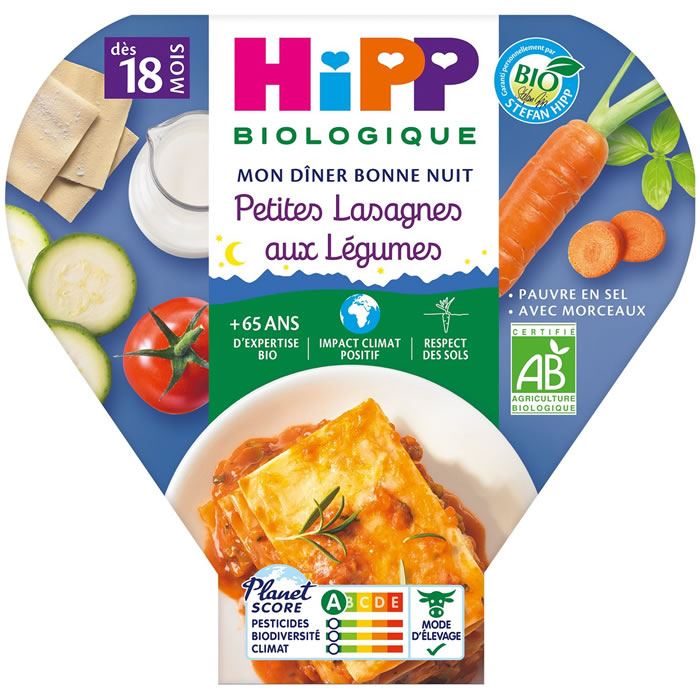 HiPP Bonne Nuit – Petites lasagnes aux légumes 260 g