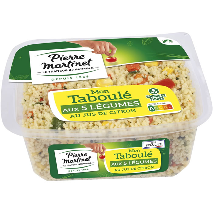 PIERRE MARTINET – Taboulé aux 5 légumes et jus de citron 300g