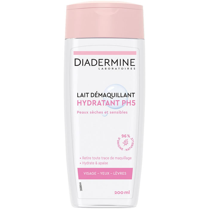 DIADERMINE – Lait démaquillant hydratant yeux et visage 200 ml