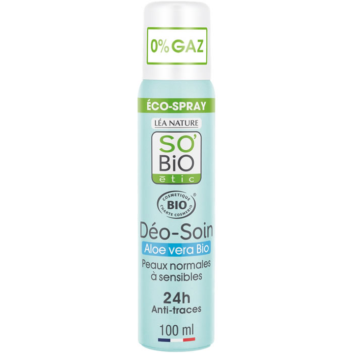 SO BIO ETIC – Déodorant spray au gel d’aloe vera 24h bio 100 ml