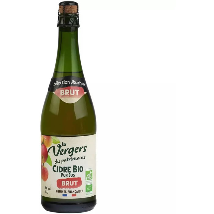 VERGERS DU PATRIMOINE – Cidre brut bio 75 cl