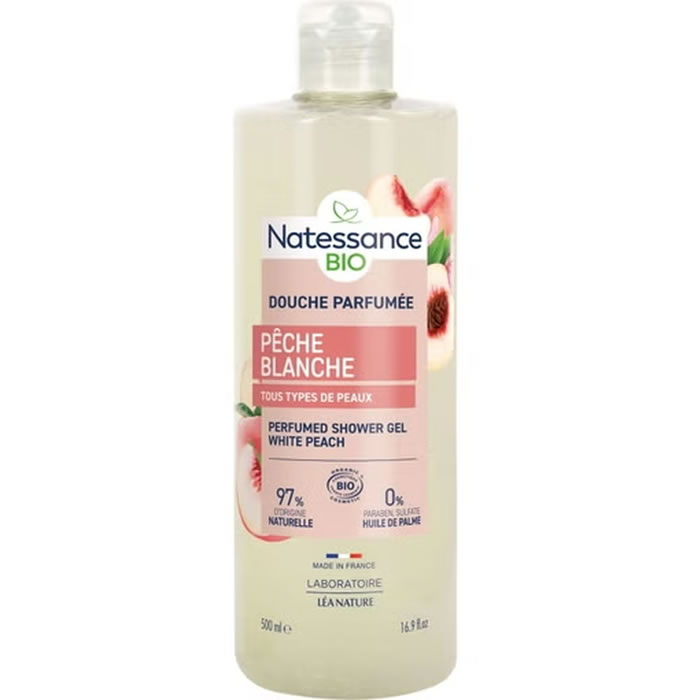NATESSANCE Gel douche pêche blanche 500 ml