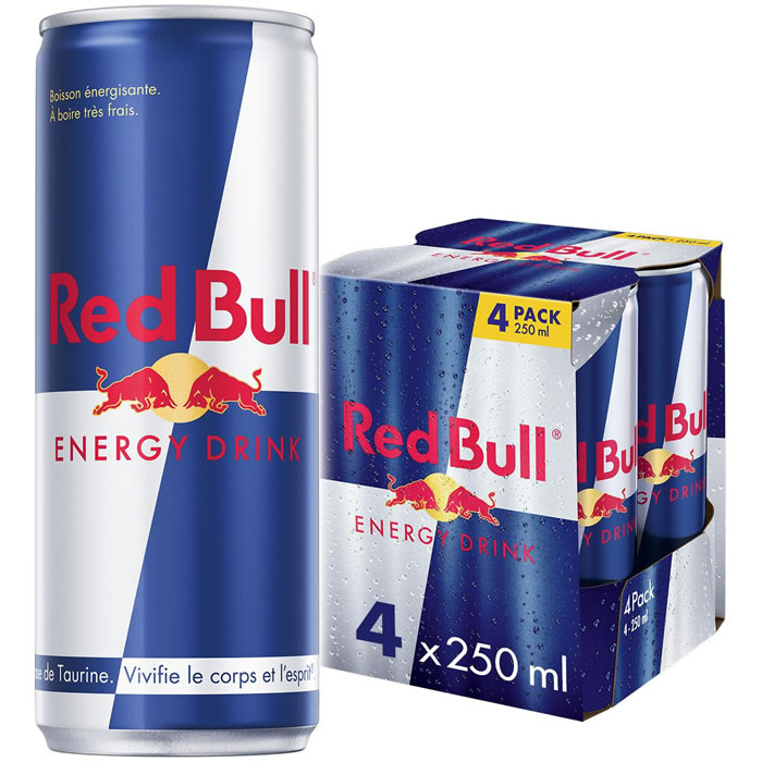 RED BULL – Boisson énergisante 4×25 cl