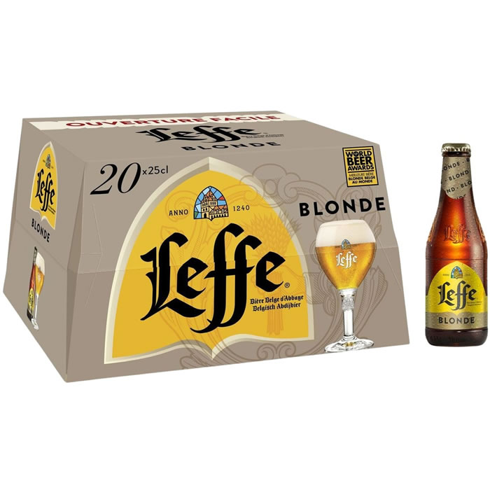LEFFE – Belge Bière blonde 20 x 25 cl