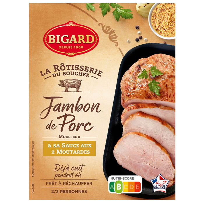 BIGARD – Jambon de porc et sauce aux 2 moutardes 400 g