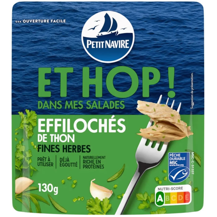 PETIT NAVIRE – Effilochés de thon aux fines herbes 130g