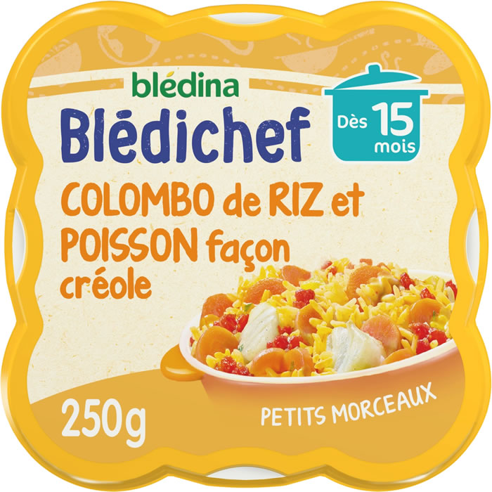 BLEDINA Blédichef – Colombo de riz et poisson façon créole 250 g
