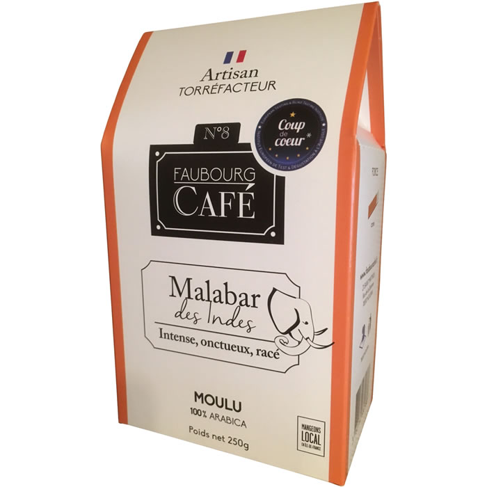 FAUBOURG CAFE Malabar des Indes – Café moulu pur arabica 250g