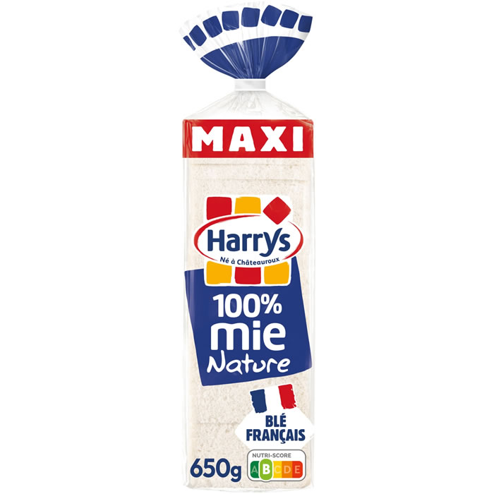 Harrys – Pain de mie nature sans croûte 650g