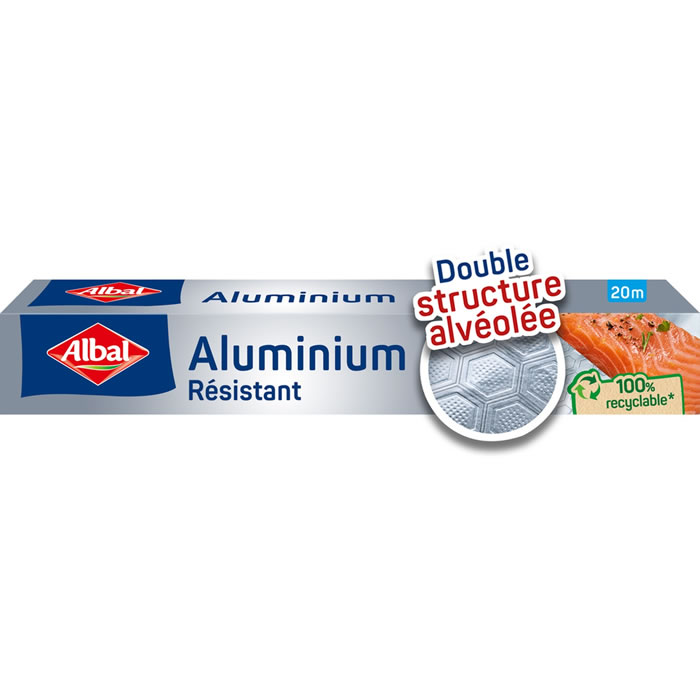 ALBAL Papier aluminium résistant 20 m