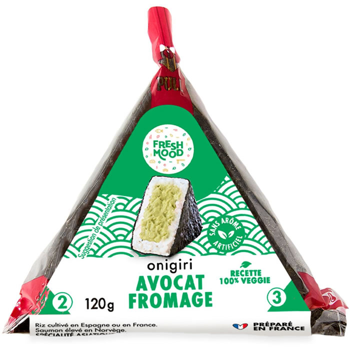 FRESHMOOD – Onigiri à l’avocat et fromage 1 pièce
