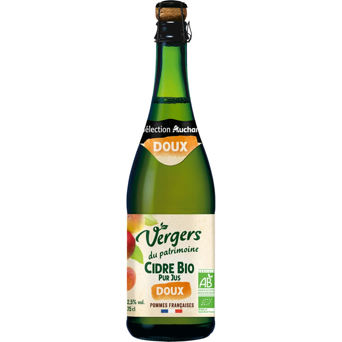 VERGERS DU PATRIMOINE – Cidre doux bio 75 cl