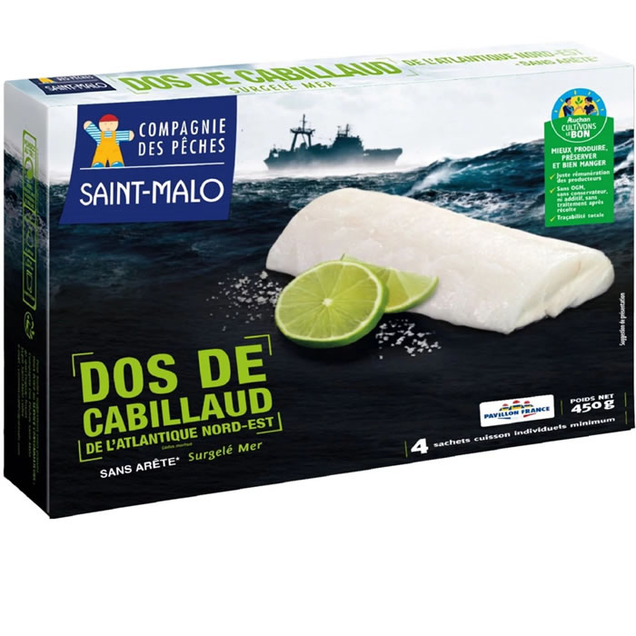 COMPAGNIE PECHES ST MALO – Dos de cabillaud 450g