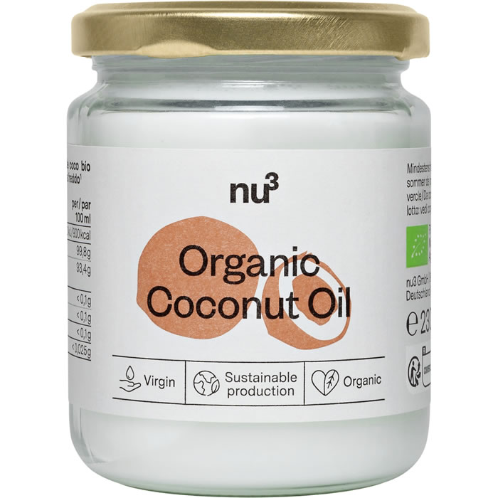 NU3 – Huile vierge de noix de coco bio – 230 ml