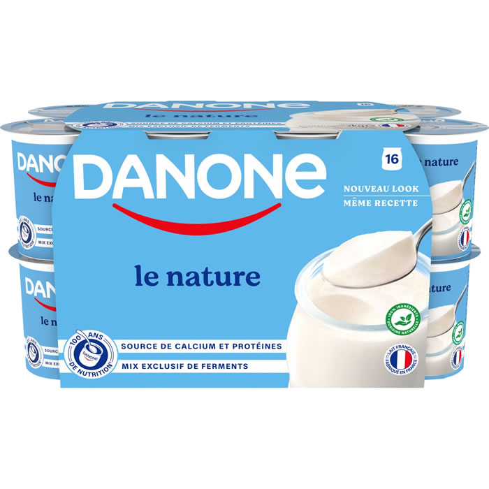 DANONE Le Nature – Yaourts nature 16 x 125 g