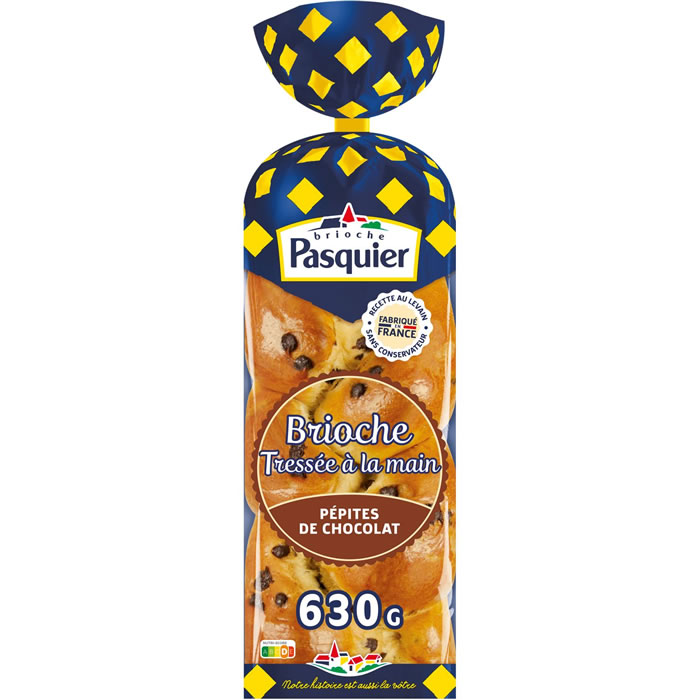 PASQUIER – Brioche tressée aux pépites de chocolat 630 g